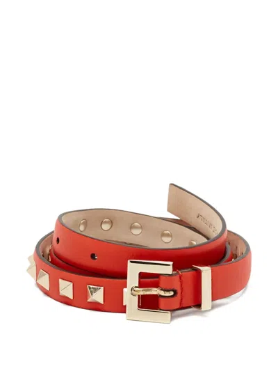 Pre-owned Valentino Garavani Studded Leather Belt