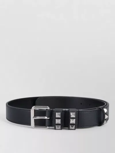 Valentino Garavani Studded Leather Belts Adjustable Size Versatile In Black