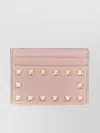 Valentino Studded Leather Card Holder