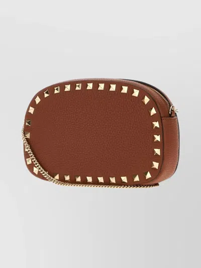 Valentino Garavani Studded Leather Crossbody Bag With Chain Strap