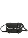 Valentino Large Rockstud Messenger Bag With Adaptable Strap In Black