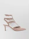 Valentino Studded Leather Strappy Pump