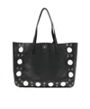 Valentino Studded Leather Tote Bag In Black