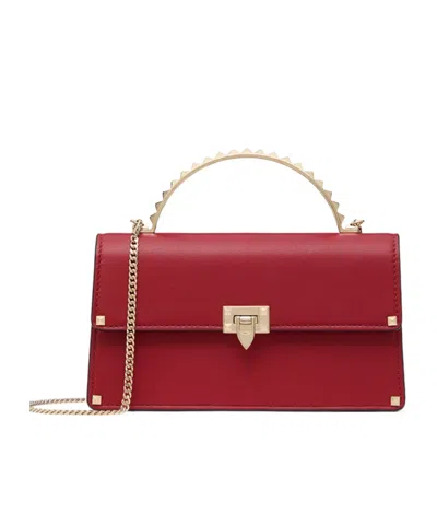 Valentino Garavani Studded Leather Tote Bag In Red