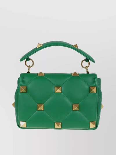 Valentino Garavani Studded Medium Shoulder Bag In Green