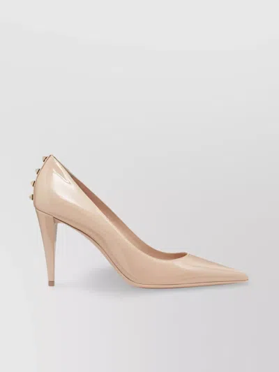 Valentino Garavani Woman Pumps Pastel Pink Size 10 Leather In Rose Canne