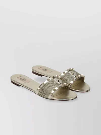 Valentino Garavani Studded Roman Sandals Flat Sole