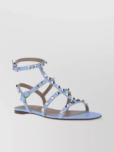 Valentino Garavani Studded Round Toe Flat Sandals