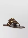 Valentino Studded Square Toe Thong Sandals