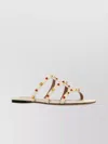 Valentino Studded Straps Open Toe Flat Sole Sandals