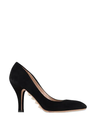 Pre-owned Valentino Garavani Studded Suede Pumps In Black