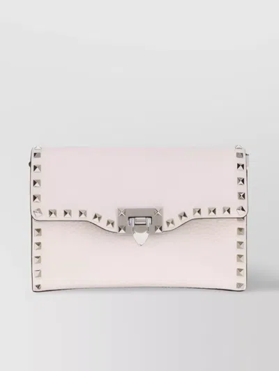 Valentino Garavani Studded Textured Shoulder Bag With Adjustable Strap