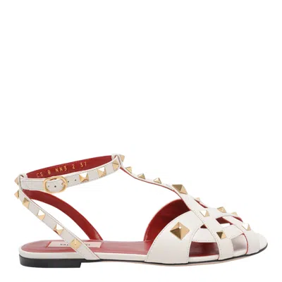 Valentino Garavani Studdy Sandals In White