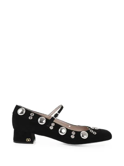 Valentino Garavani Stud-embellished Mary Jane Pumps In Black