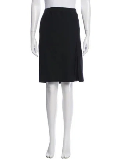 Pre-owned Valentino Studio Midi Length Skirt In Black