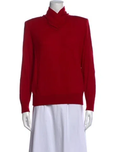 Pre-owned Valentino Studio Wool Sweater In Red