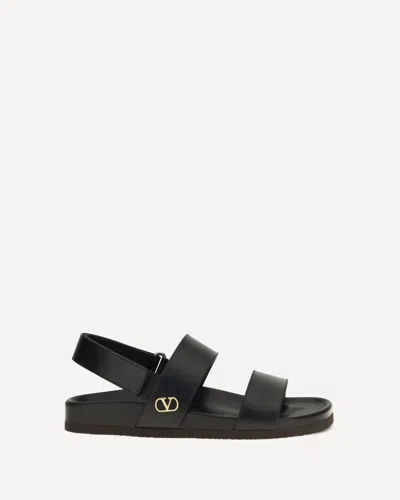 Valentino Garavani Studshield Sandals In Black