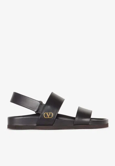 Valentino Garavani Studshield Vlogo Signature Sandals In Black