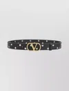 Valentino Garavani Vlogo Signature Belt In Shiny Calfskin 30 Mm Woman Black 100 In Black