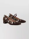 Valentino Stylish Block Heel Round Toe Pumps In Brown