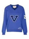 Valentino V And Le Chat De La Maison Sweatshirt In Blue