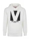 Valentino Garavani White Cotton Sweatshirt In Crema