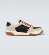 Valentino Sneakers Contrasting Panels Perforated Detailing Rubber Sole In Neutral