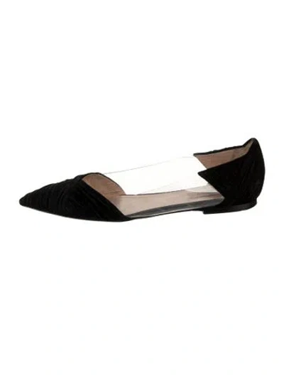 Pre-owned Valentino Garavani Suede Ballet Flats In Black