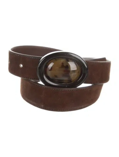 Pre-owned Valentino Garavani Suede Belt In Brown