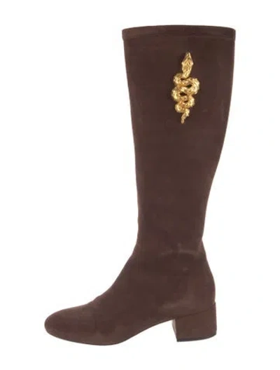 Pre-owned Valentino Garavani Suede Boots In Brown