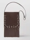 Valentino Suede Leather Fringe Shoulder Bag