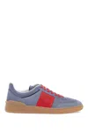 Valentino Garavani Men Upvillage Low Top Sneaker In Split Leather And Calfskin Nappa Leather In Blue