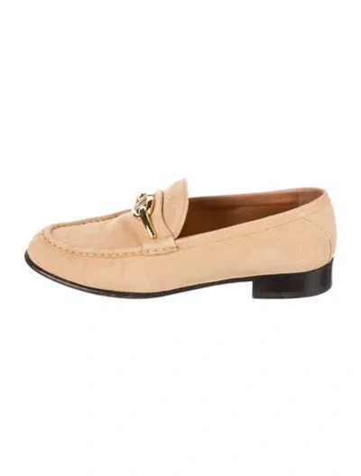 Pre-owned Valentino Garavani Suede Loafers In Neutral