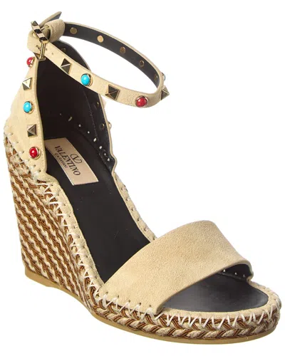 Valentino Garavani Valentino Suede Sandal In Neutral