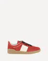 Valentino Garavani Upvillage Low Top Trainer In Split Leather And Calfskin Nappa Leather