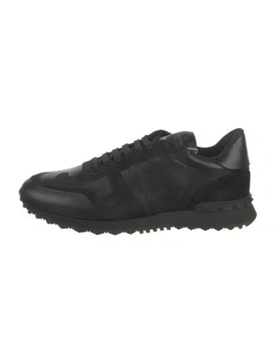 Pre-owned Valentino Garavani Suede Sneakers In Black