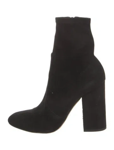 Pre-owned Valentino Garavani Suede Sock Boots In Black