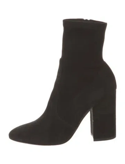 Pre-owned Valentino Garavani Suede Sock Boots In Black
