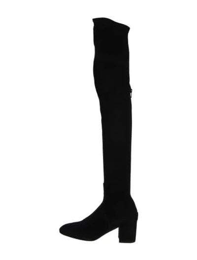 Pre-owned Valentino Garavani Suede Sock Boots In Black