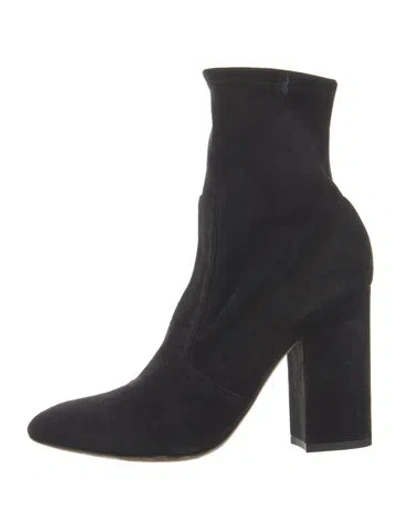 Pre-owned Valentino Garavani Suede Sock Boots In Black