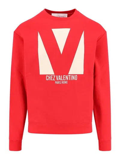 Valentino Sweatshirt Man In Red