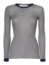 Valentino Striped Jersey In Blue