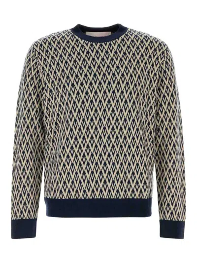 VALENTINO SUÉTER CUELLO REDONDO - AZUL OSCURO