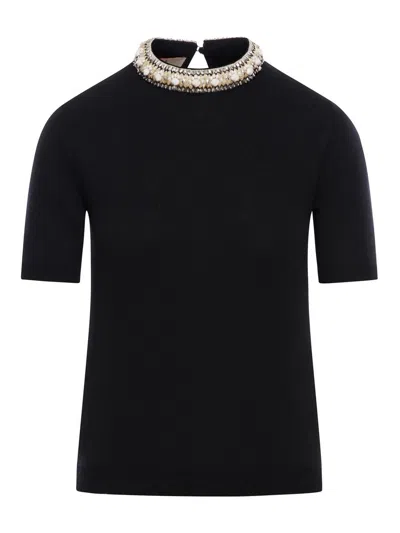 VALENTINO EMBROIDERED WOOL SWEATER