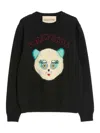 Valentino Wool Cotton Chat De La Maison Sweater In Black