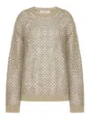 Valentino Sparkling Net Sweater In Silver