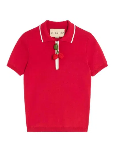 VALENTINO EMBROIDERED CHERRY SWEATER