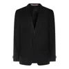 Valentino Man Suit Jacket Black Size 44 Polyester In Black