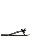 Valentino Rockstud Rubber Flip Flop In Black