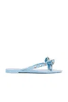 Valentino Rockstud Rubber Sandal In Blue